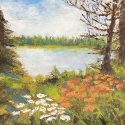 VeraWalton_BloomsByTheShore_12x12_oilandwax