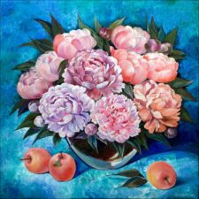 Peonies on A Cold Evening